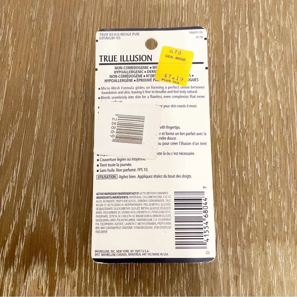 Mayblline Foundation True Illusion New Liquid
